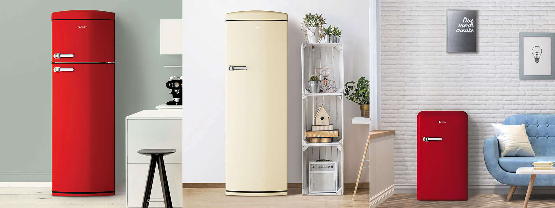 Divo: frigorifero colorato, di design