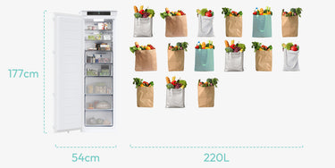 Generous space for all your frozen grocery needs