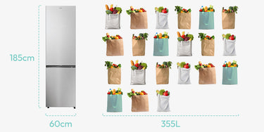 Une capacité supplémentaire pour 60 cm de largeur