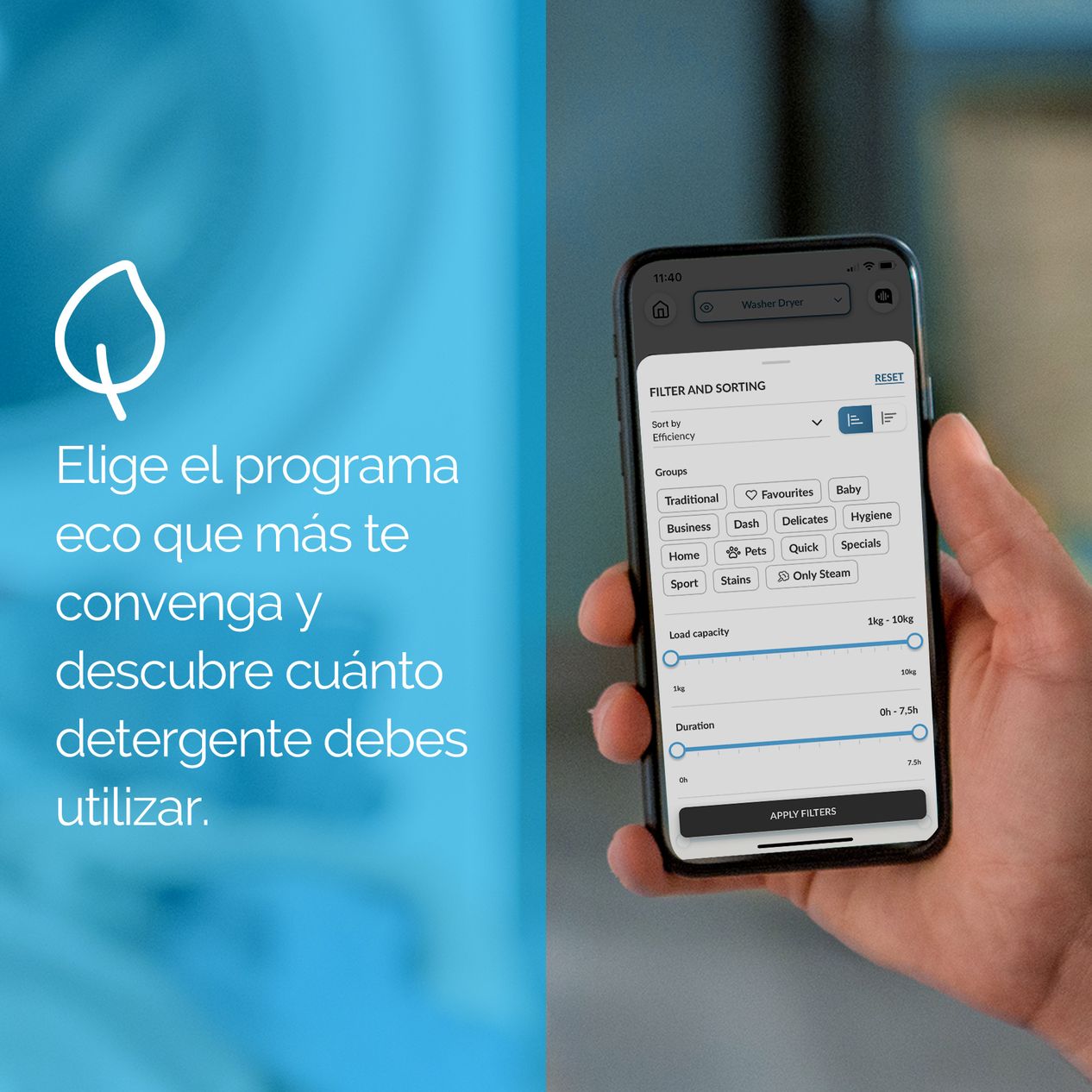 Ahorra en la factura de la luz y del agua y personaliza el uso de tus electrodomésticos con la app hOn.