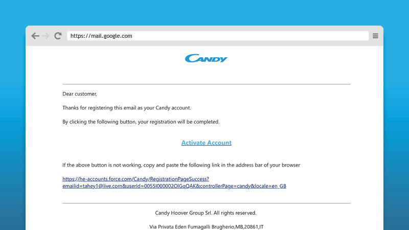 Activating your account