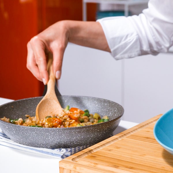 Farro with cherry tomatoes