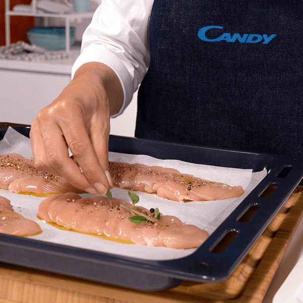 Chicken breast with pink peppercorns