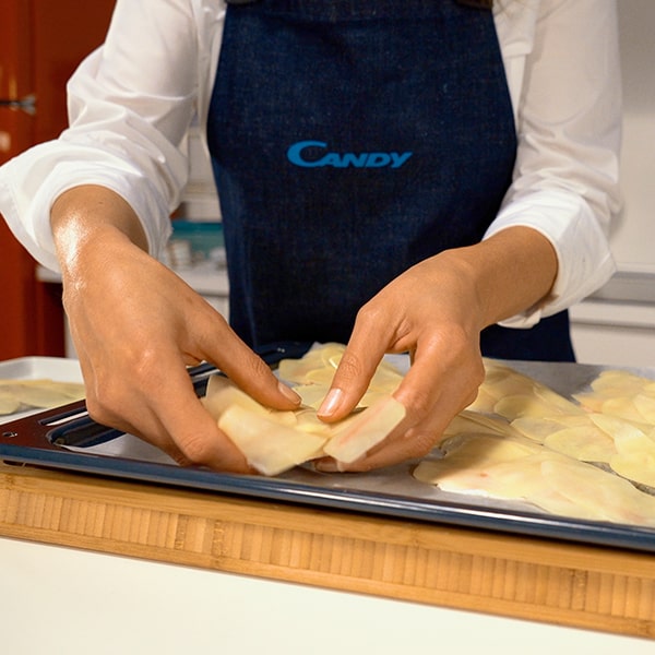 Potato-crusted fillet of sea bream