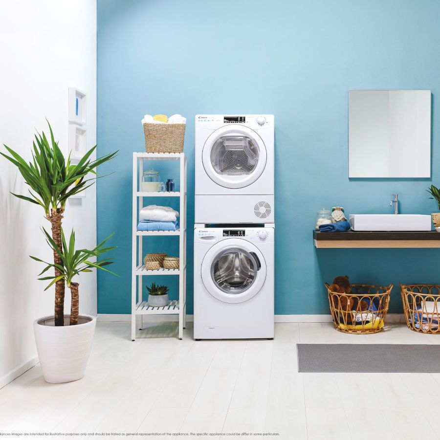 Narrow tumble dryer