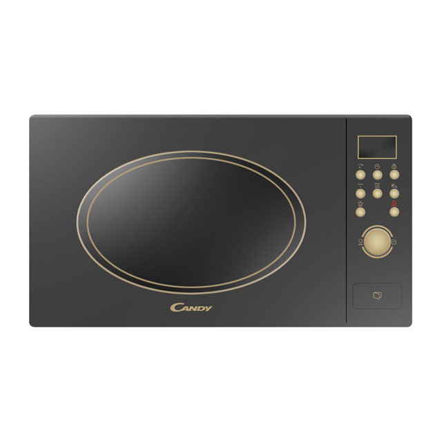 Mikrohullámú sütő, Beépíthető, mikrohullámú + grill sütés, 20 liter, fekete szín