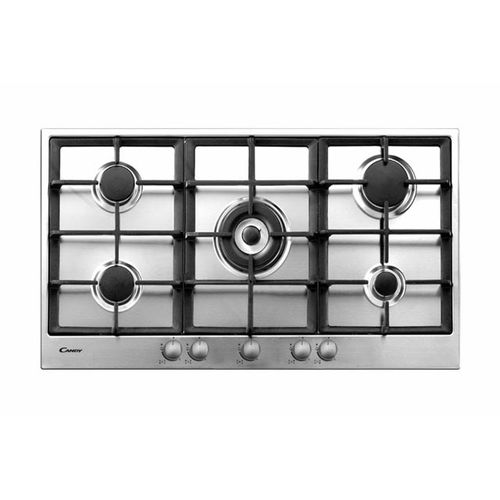 Hob, Gas, 5 zones, Stainless Steel, Inox plate