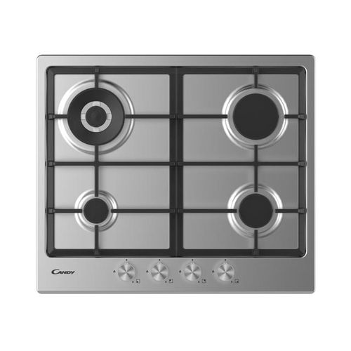 Tables de cuisson, Gaz, 4 zones, Inox, Inox plate