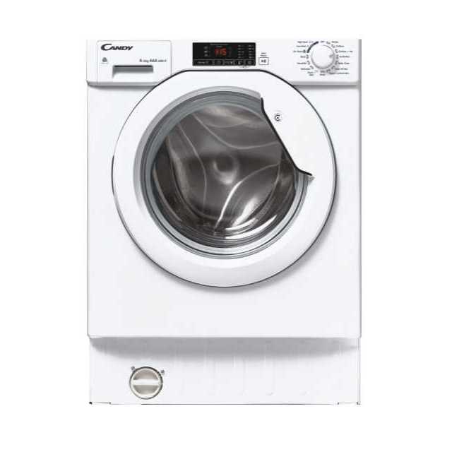 Washer dryers, Built-in, 8 Kg, 1400 RPM, White