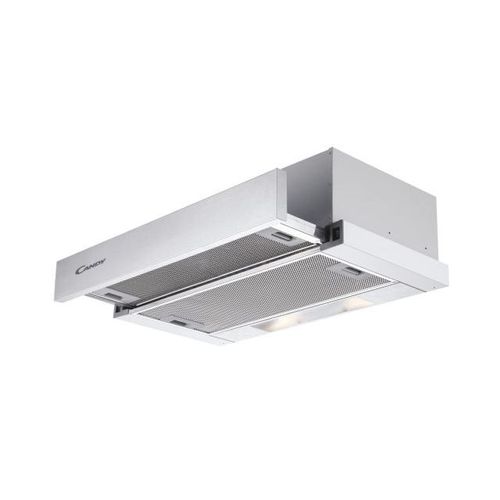 Wall-mounted, Built-in/Telescopic, White, Halogen, white + squared stainless steel frontal with details inox