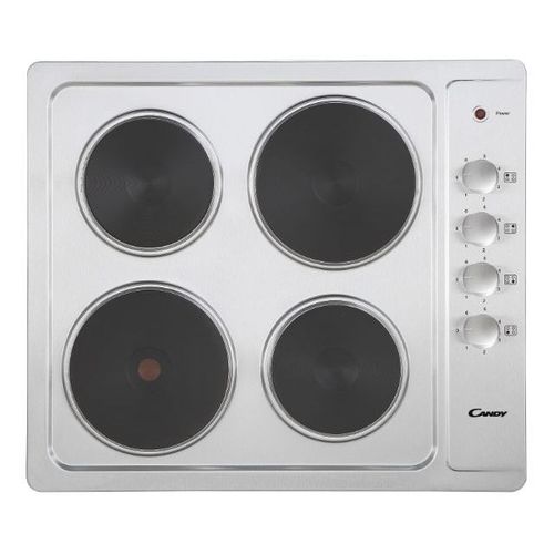 Elektrische kookplaat 4 zones, Roestvrijstaal, Inox plate, B x D x H (mm): 500X580X45