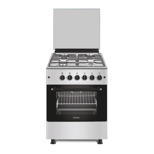 Cuisinières, Pose libre, Mixte électrique / gaz, table de cuisson Gaz, Inox