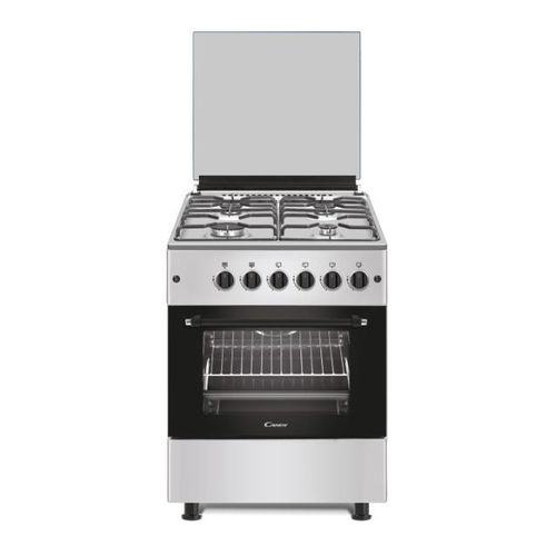 Cuisinières, Pose libre, Mixte électrique / gaz, table de cuisson Gaz, Inox