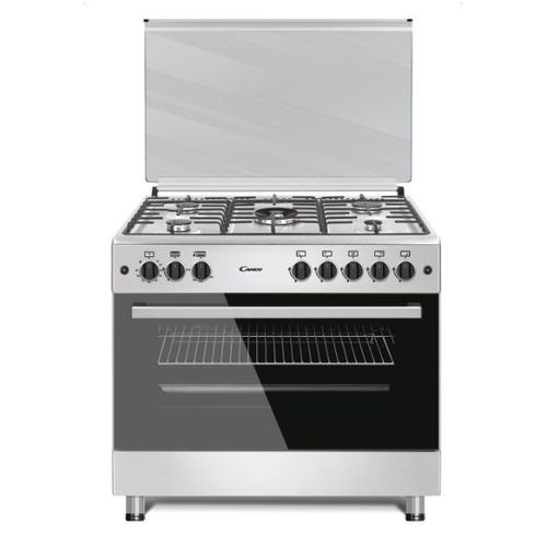 Cuisinières, Pose libre, Mixte électrique / gaz, table de cuisson Gaz, Inox