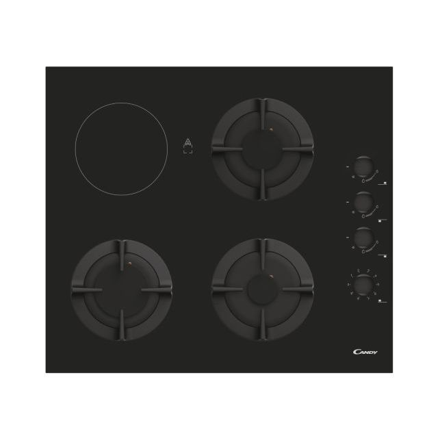 Ploča, Kombinirana, 4 zona, Crna, Staklokeramika