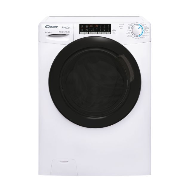 Front loading washing machines, Freestanding, 9 kg, White, 16 programmes
