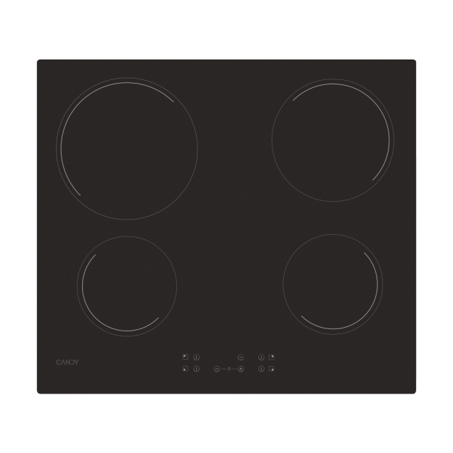 Hob, Vetroceramic, 4 zones, Black, Vetroceramic