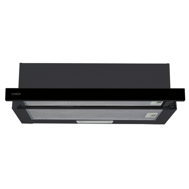 Okapy, Built-in, Integrated/Telescopic, Czarny, LED