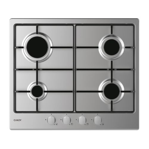 Kookplaten, Gas, 4 zones, Wit, Roestvrijstaal