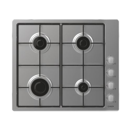 Tables de cuisson, Gaz, 4 zones, Inox, INOX/ACIER