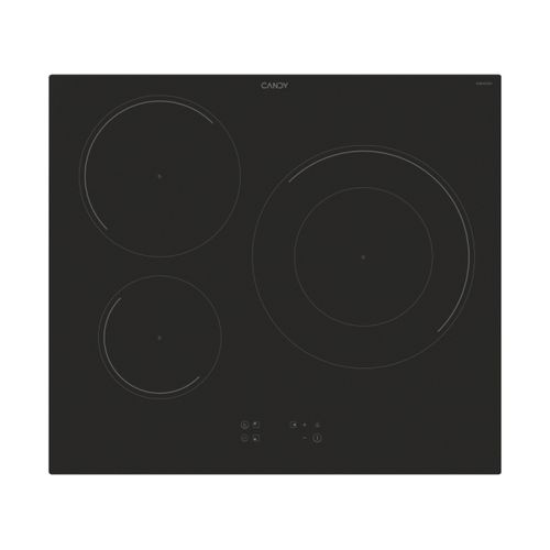 Plaque de cuisson, Induction, 3 zones, Noir, Vetroceramic