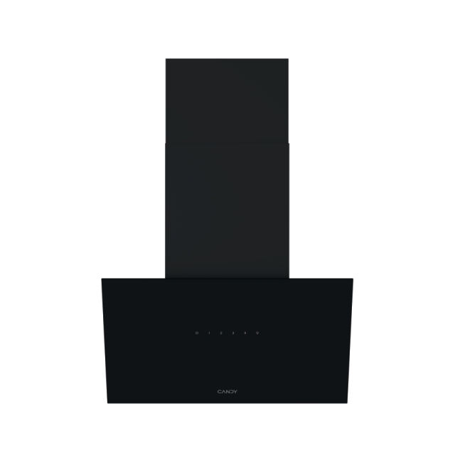 Elszívó, Falra szerelhető, kürtős, fekete szín, LED világítás