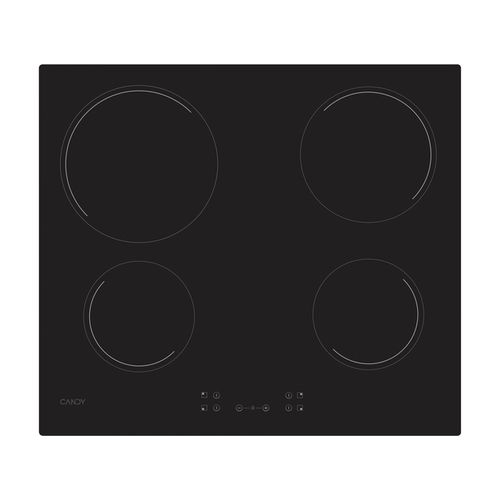 Hob, Vetroceramic, 4 zones, Black, Vetroceramic