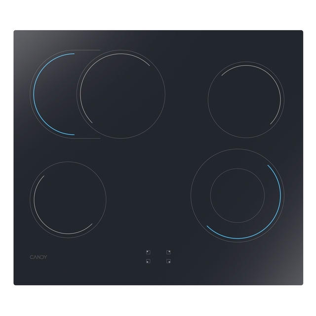 Kochfelder, Elektrisch, 4 Kochzonen, Schwarz, Vetroceramic