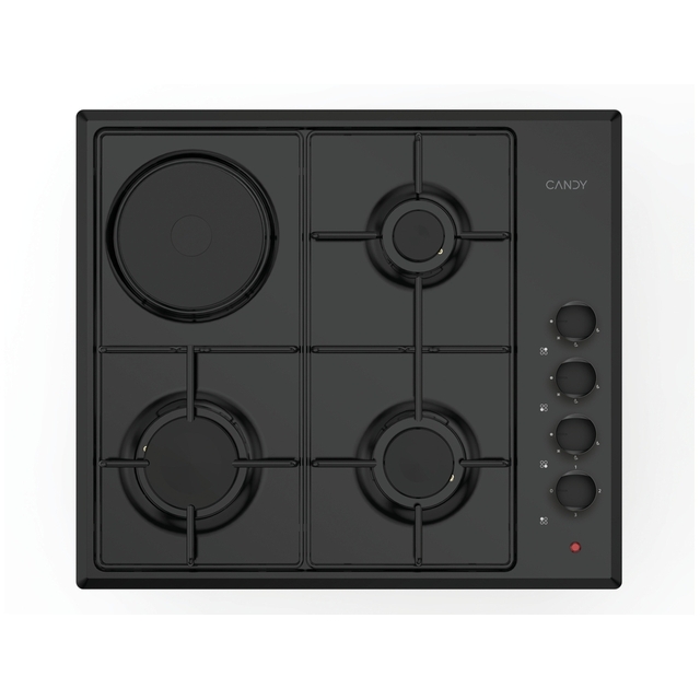 Kuhalne plošče, Kombinacija, 4 kuhališči, Črna, Inox plošča