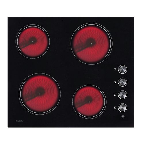 Plaque de cuisson, Vitrocéramique, 4 zones, Noir, Vetroceramic