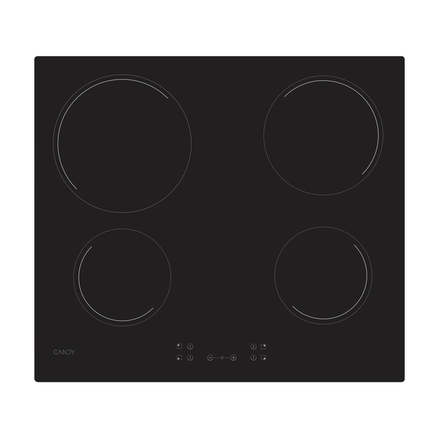 Főzőlap, kerámia, 4 zóna, fekete szín, kerámia felület