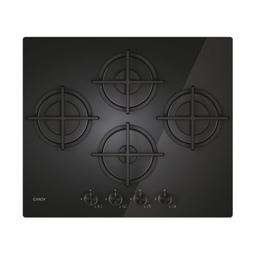Encimeras De Cocción, Cristal gas, 4 Zonas, Negro, Cristal templado