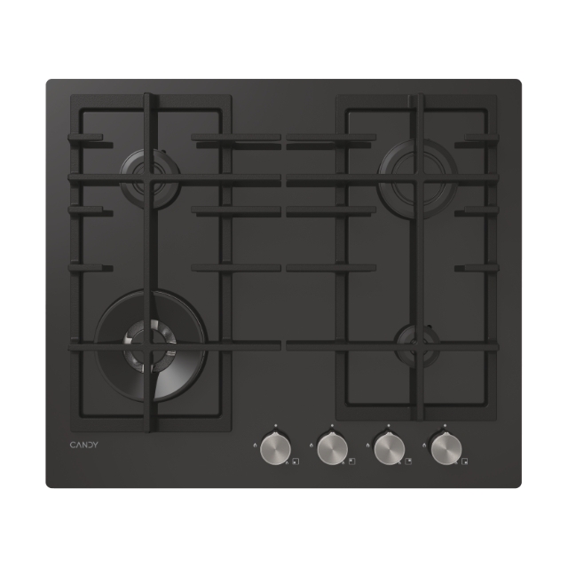 Plite, Gaz pe sticla, 4 zone, Negru, Sticla securizata