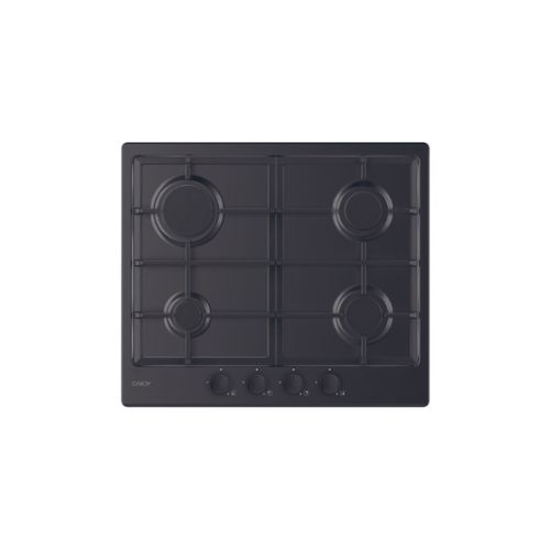 Plite, Gaz, 4 zone, Negru, Inox plate