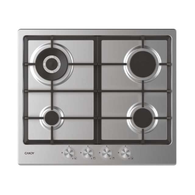 Hobs, Gas, 4 zones, Stainless Steel, Inox plate