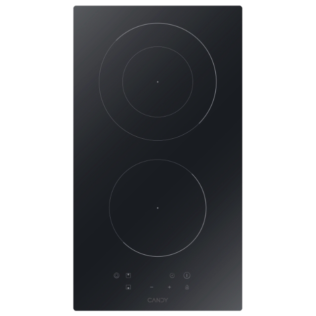 Kochfelder, Elektrisch, 2 Kochzonen, Schwarz, Vetroceramic