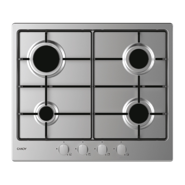 Ploča, Plinska, 4 zona, Inox, Nehrđajući čelik