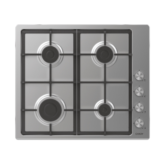 Hob, Gas, 4 zones, Stainless Steel, Inox plate