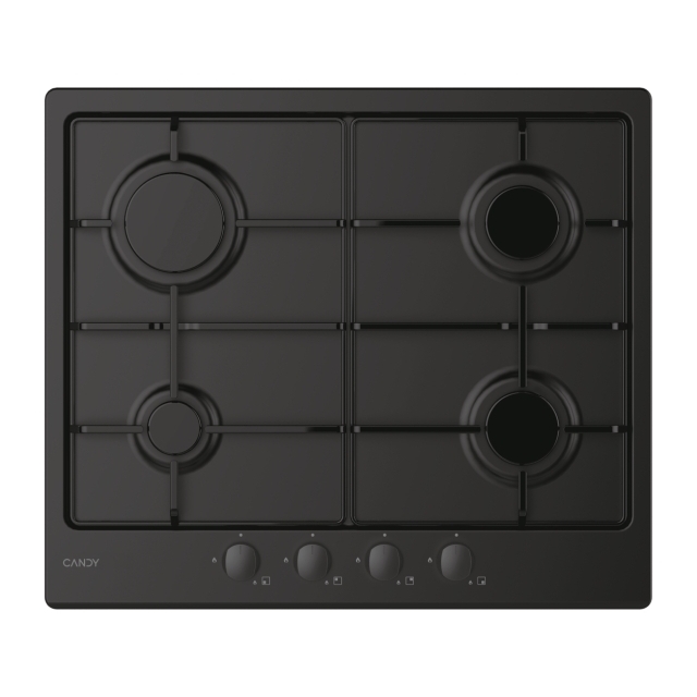 Ploča, Plinska, 4 zona, Crna, Nehrđajući čelik