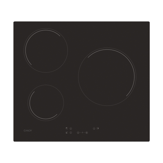 Плотове, Електрически, 3 области, Черен, Vetroceramic