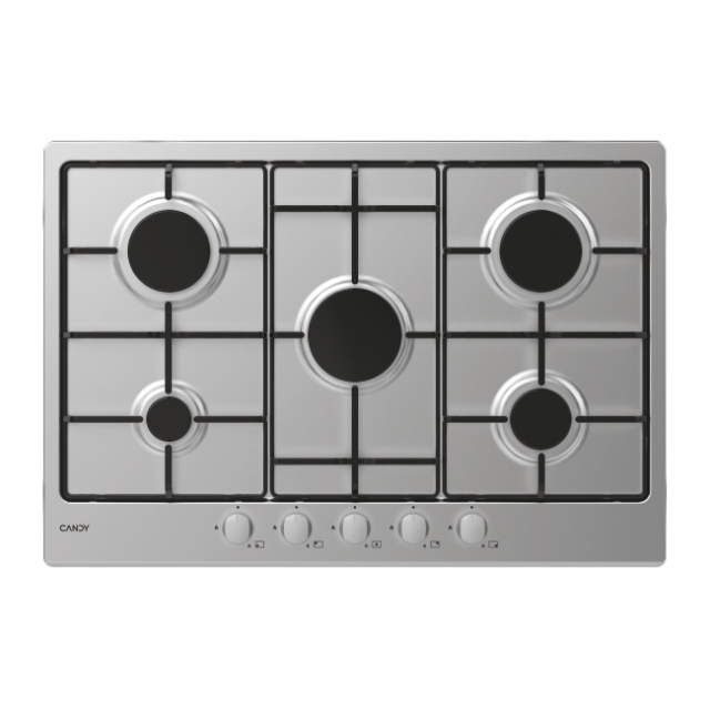 Ploča, Plinska, 5 zona, Inox, Nehrđajući čelik