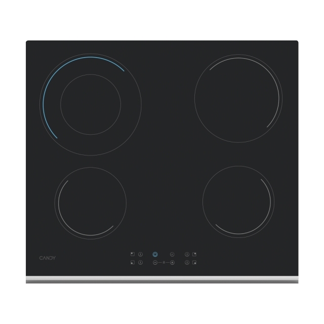 Piani cottura, Vetroceramica, 4 zone, Nero, Vetroceramica