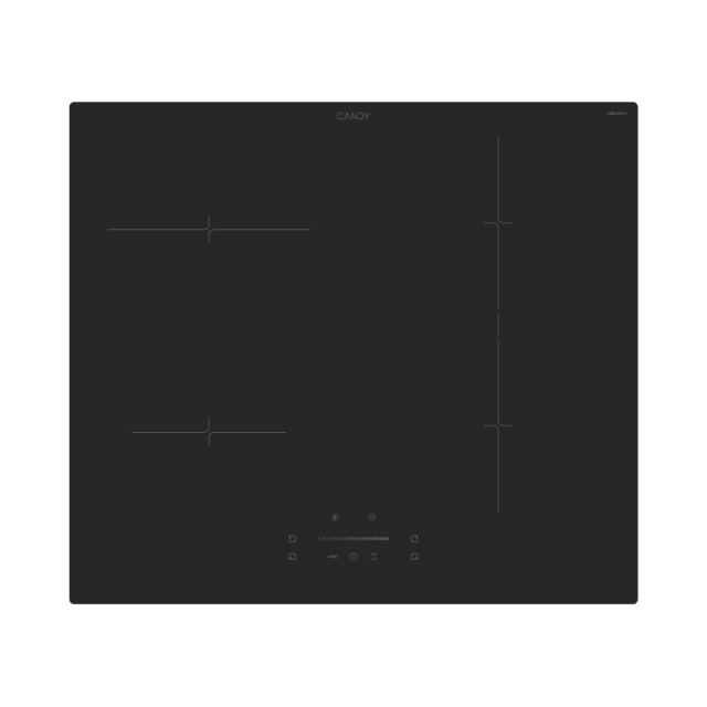 Ploča, Indukcijska, 4 zona, Crna, Staklokeramika