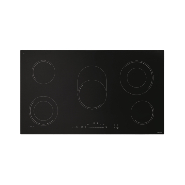 Hobs, Vetroceramic, 5 zones, Black, Vetroceramic