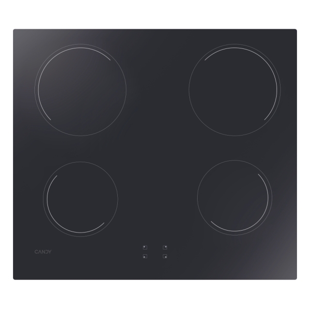 Piani cottura, Vetroceramica, 4 zone, Nero, Vetroceramica