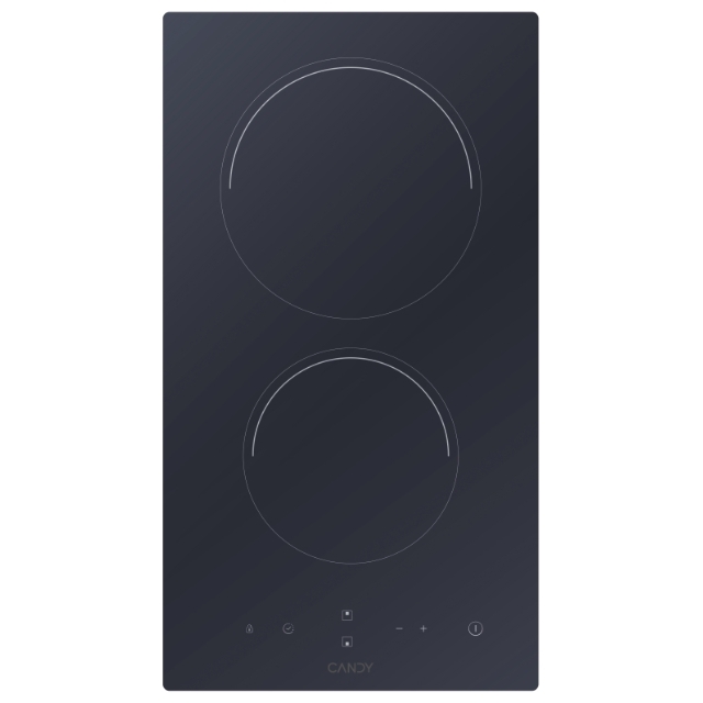 Főzőlap, kerámia, 2 zóna, fekete szín, kerámia felület