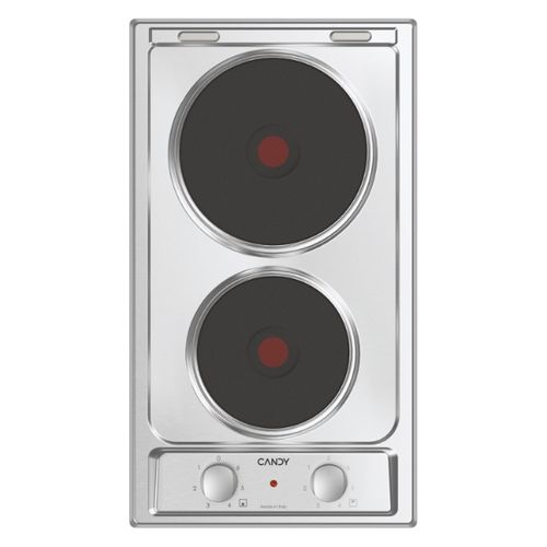Plaque de cuisson, Electrique, 2 zones, Inox, Inox plate