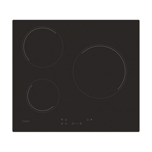 Plaque de cuisson, Vitrocéramique, 3 zones, Noir, Vetroceramic