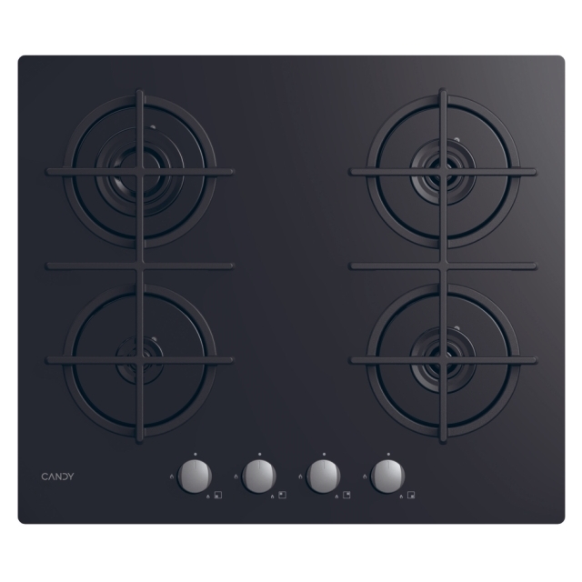 Dujinė kaitlentė ant stiklo, 4 zonos, Juoda, Grūdintasis stiklas