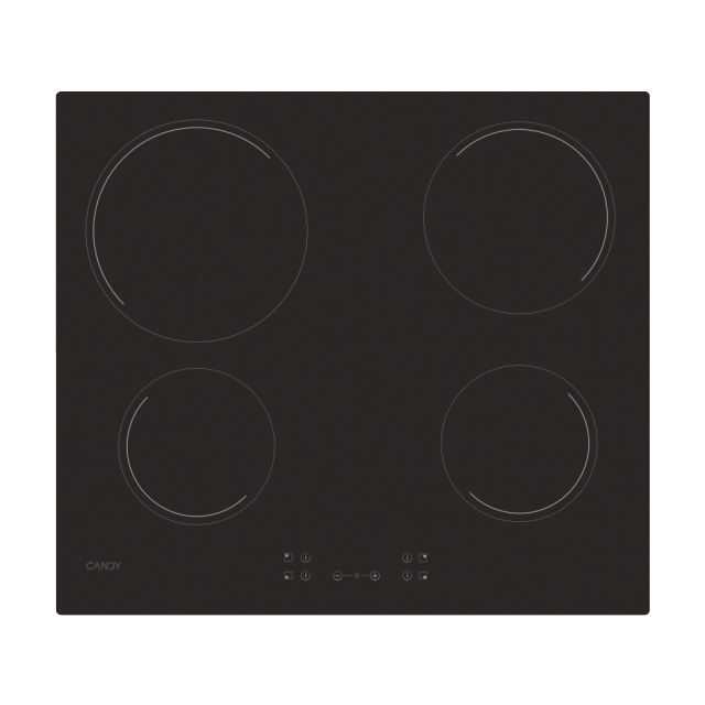 Főzőlap, kerámia, 4 zóna, fekete szín, kerámia felület